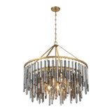 Crystorama Gemma 32'' Modern Gold Chandelier