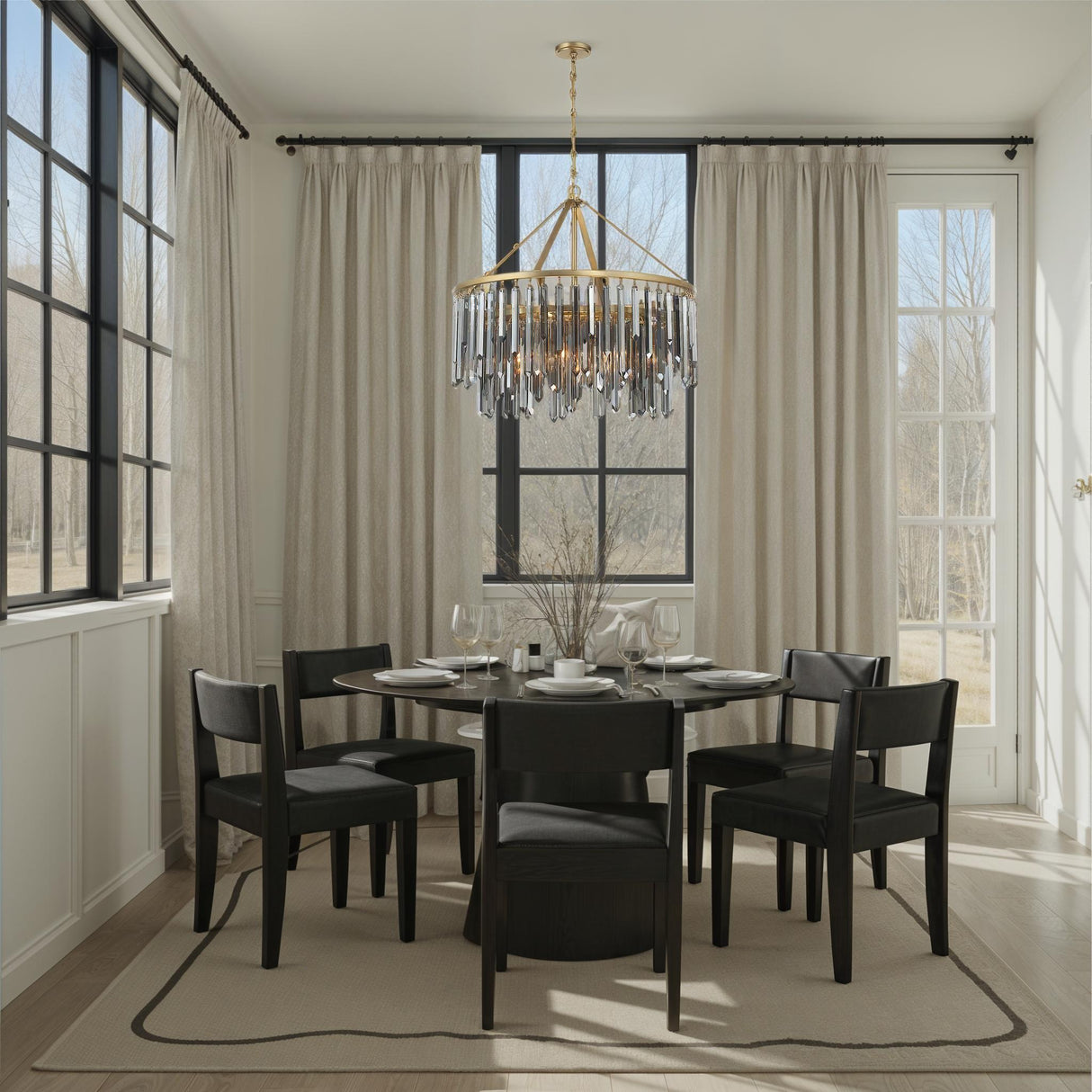 Crystorama Gemma 32'' Modern Gold Chandelier
