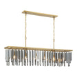 Crystorama Gemma 52'' Modern Gold Linear Chandelier