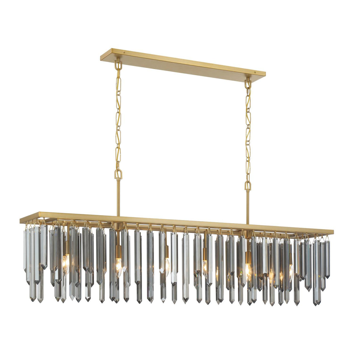 Crystorama Gemma 52'' Modern Gold Linear Chandelier