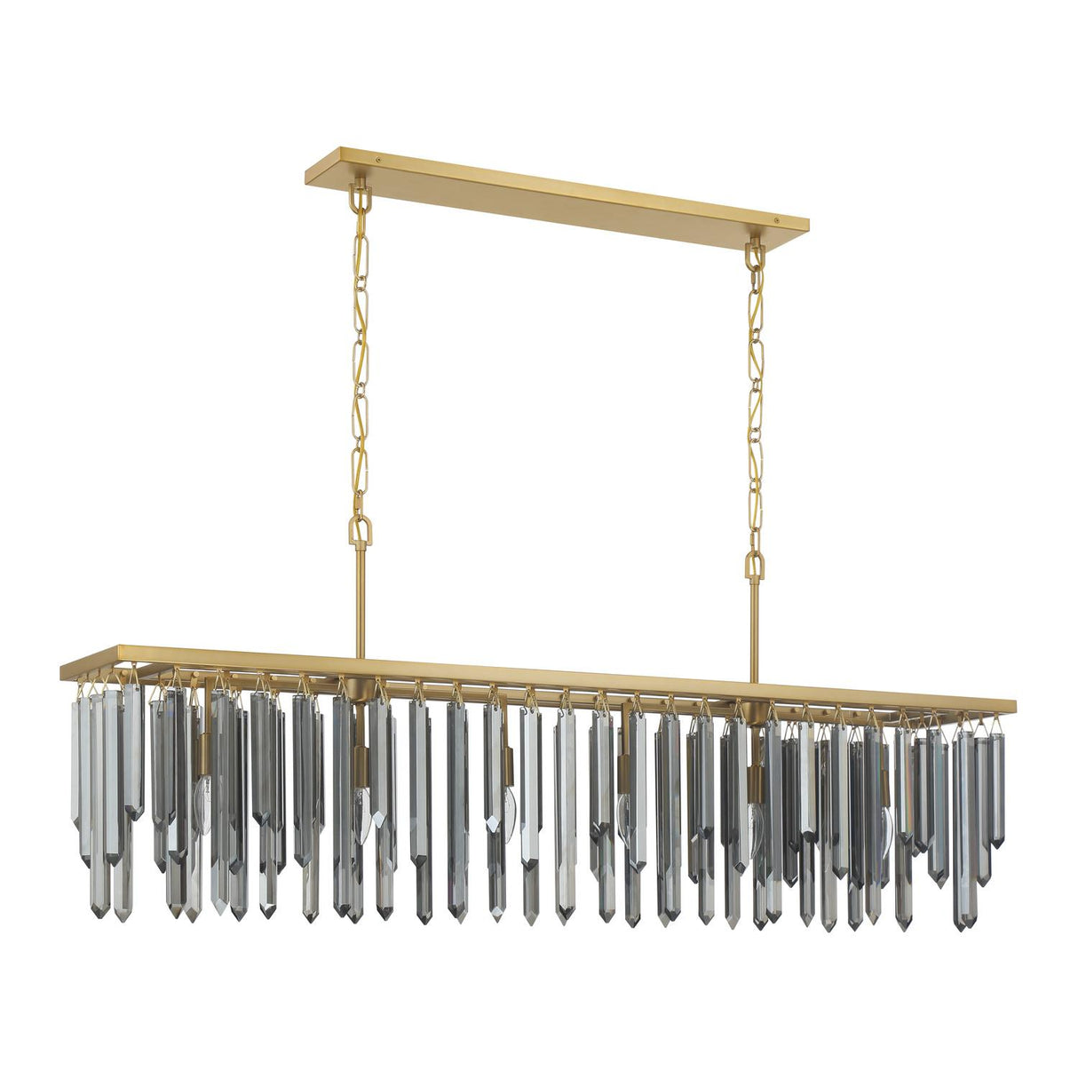 Crystorama Gemma 52'' Modern Gold Linear Chandelier