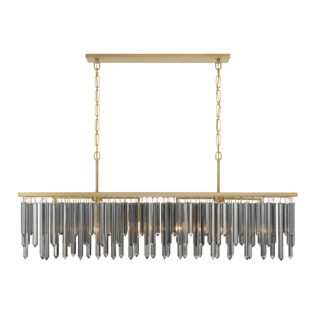 Crystorama Gemma 52'' Modern Gold Linear Chandelier