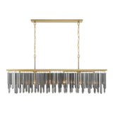 Crystorama Gemma 52'' Modern Gold Linear Chandelier