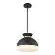 Crystorama Brian Patrick Flynn Gidget 15'' Matte Black + Vibrant Gold Pendant