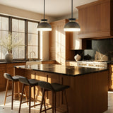 Crystorama Brian Patrick Flynn Gidget 15'' Matte Black + Vibrant Gold Pendant