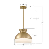 Crystorama Brian Patrick Flynn Gidget 15'' Vibrant Gold Pendant