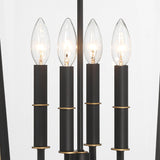 Crystorama Hawkins 15'' Matte Black + Textured Gold Outdoor Sconce