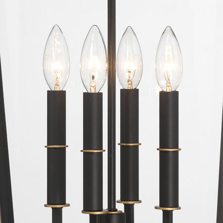 Crystorama Hawkins 15'' Matte Black + Textured Gold Outdoor Sconce