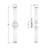Crystorama Jarvis 29'' LED Polished Nickel Sconce