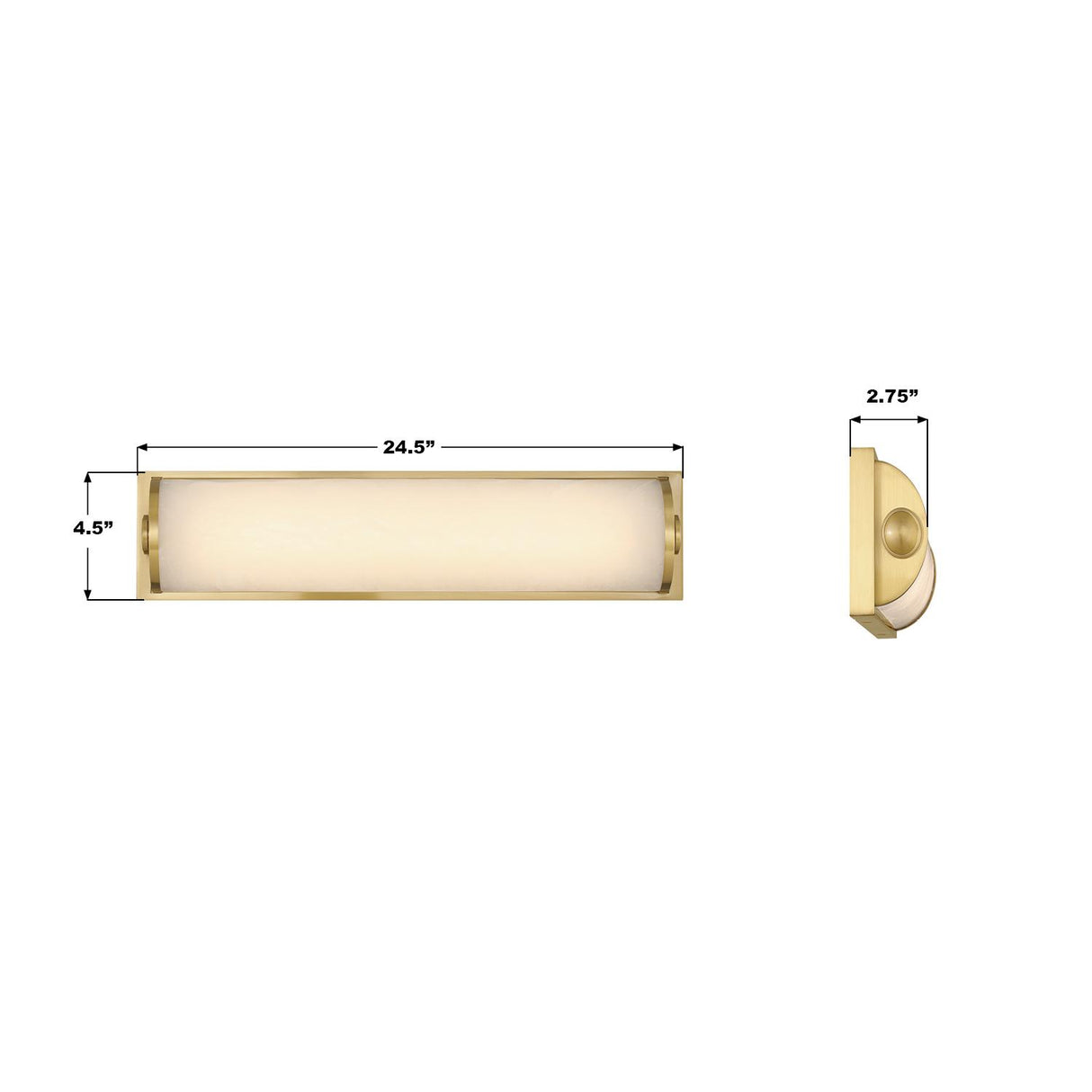 Crystorama Jarvis 24.5'' LED Aged Brass Sconce