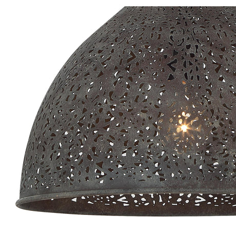 Crystorama Jasmine 14'' Forged Bronze Semi Flush Mount