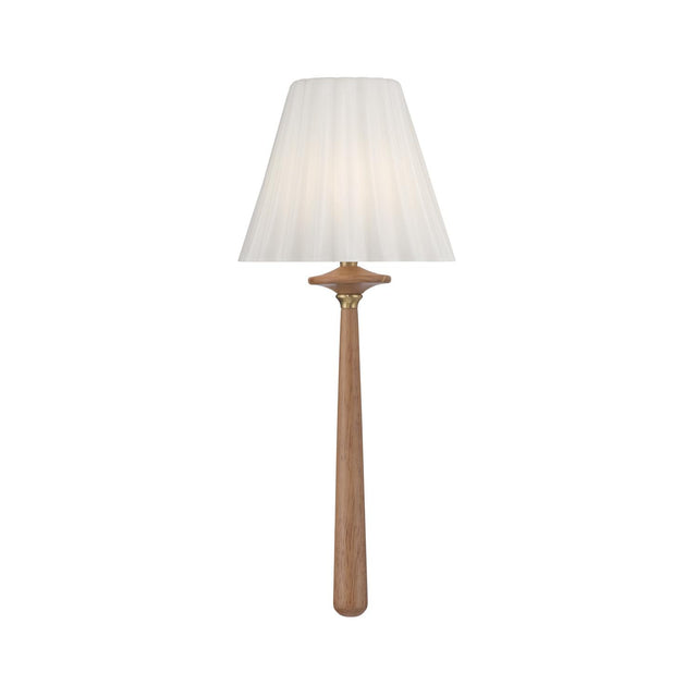 Crystorama Jules 7.5'' LED Aged Brass + Wood Sconce