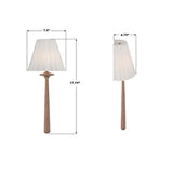 Crystorama Jules 7.5'' LED Aged Brass + Wood Sconce