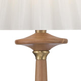 Crystorama Jules 7.5'' LED Aged Brass + Wood Sconce