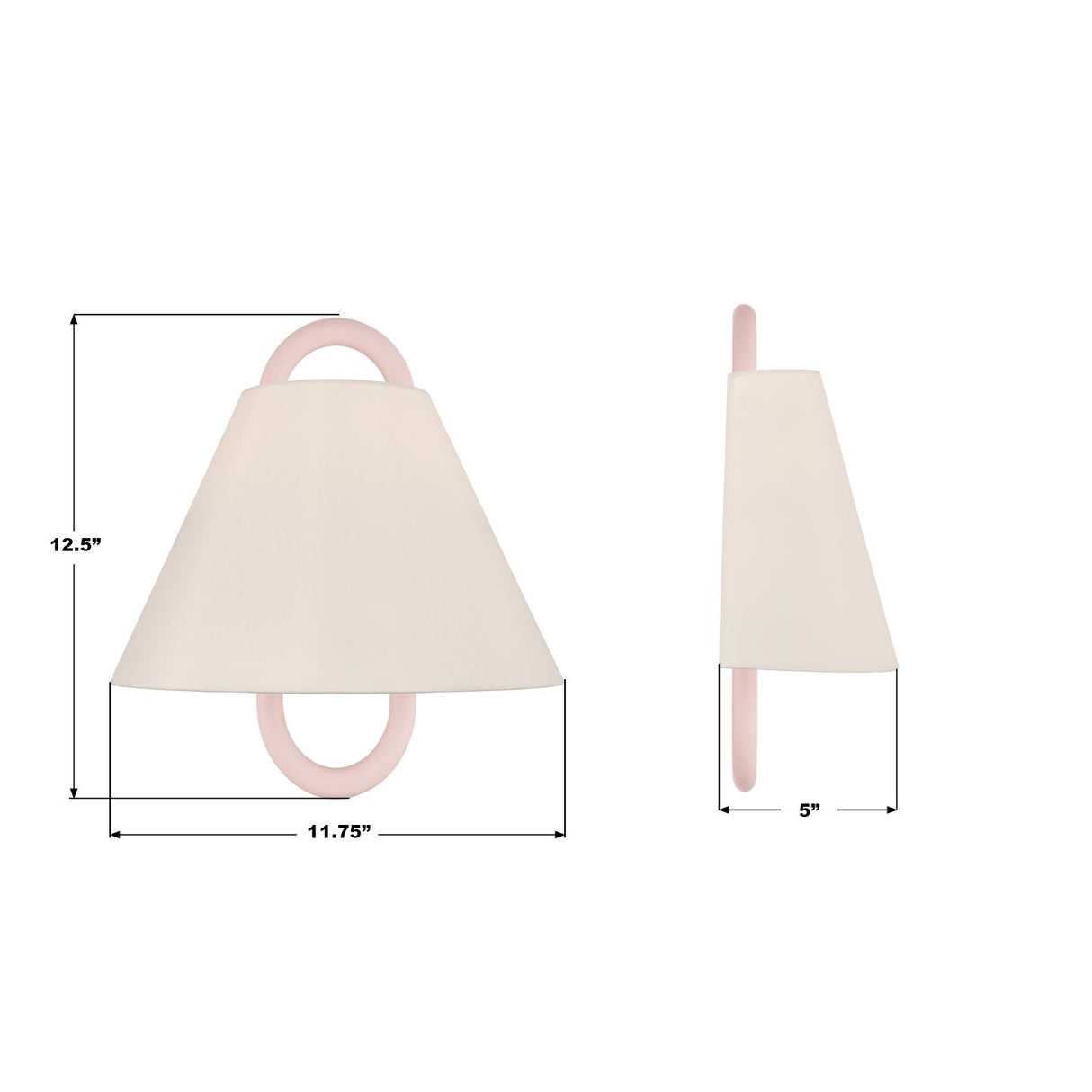 Crystorama Jojo 11.75'' Vibrant Gold + Blush Sconce