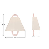 Crystorama Jojo 11.75'' Vibrant Gold + Blush Sconce