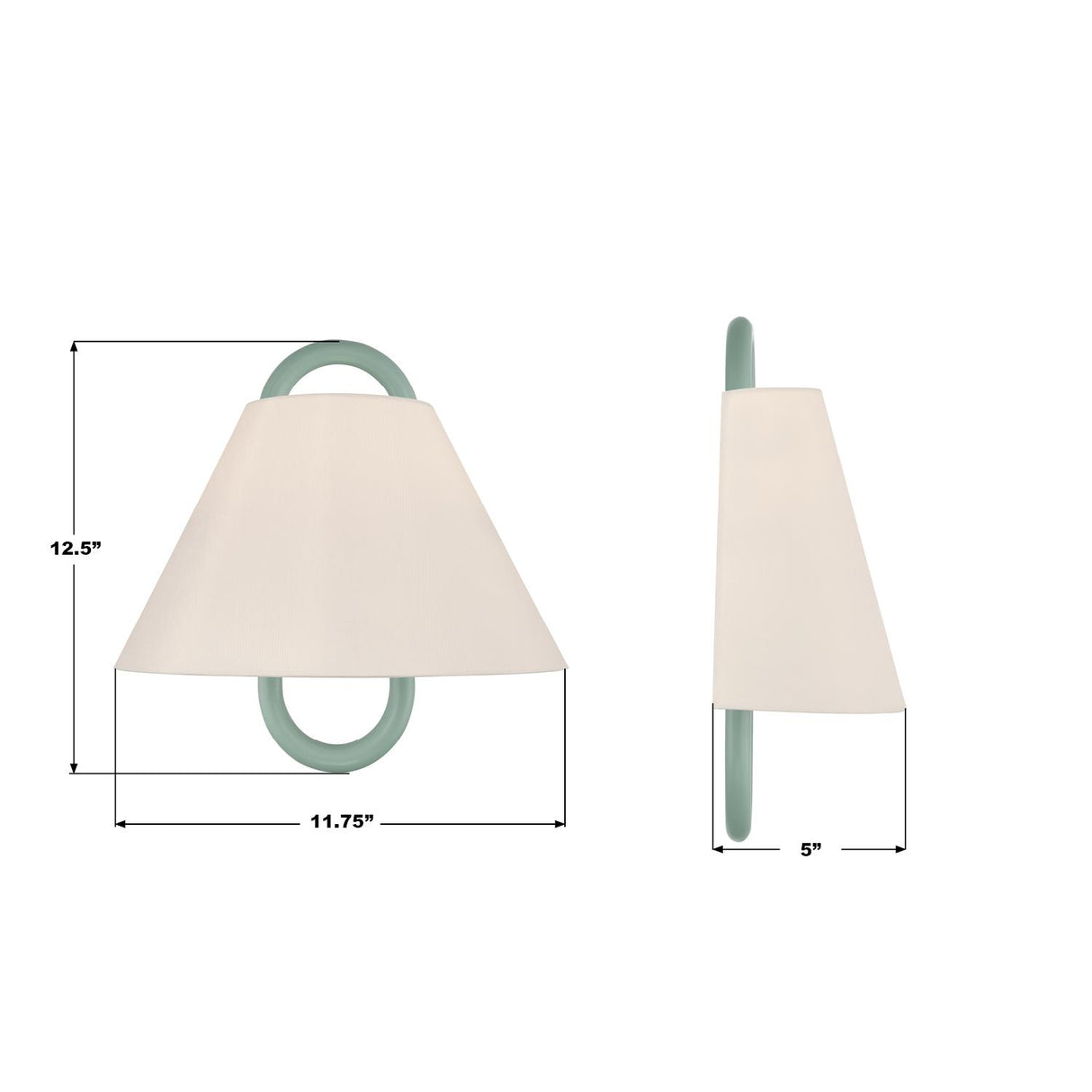 Crystorama Jojo 11.75'' Vibrant Gold + Green Sconce