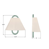 Crystorama Jojo 11.75'' Vibrant Gold + Green Sconce