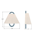 Crystorama Jojo 11.75'' Vibrant Gold + Blue Sconce