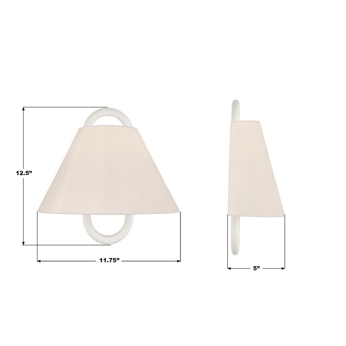 Crystorama Jojo 11.75'' Vibrant Gold + Matte White Sconce