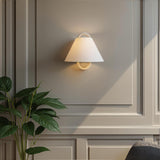 Crystorama Jojo 11.75'' Vibrant Gold + Matte White Sconce