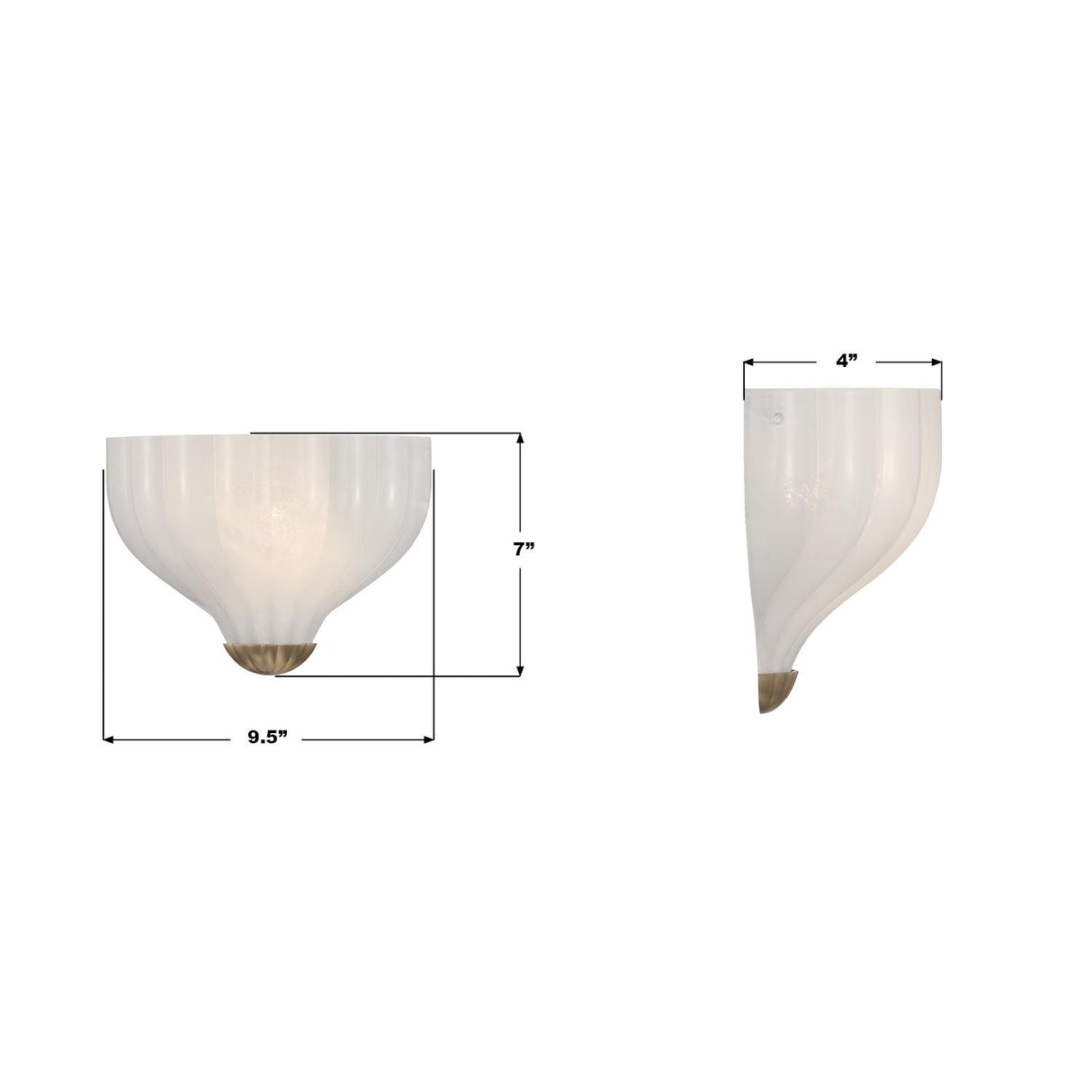 Crystorama Layton 9.5'' LED Luxe Gold Sconce