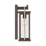 Crystorama Lendel 6'' Twilight Bronze + Textured Gold Outdoor Sconce