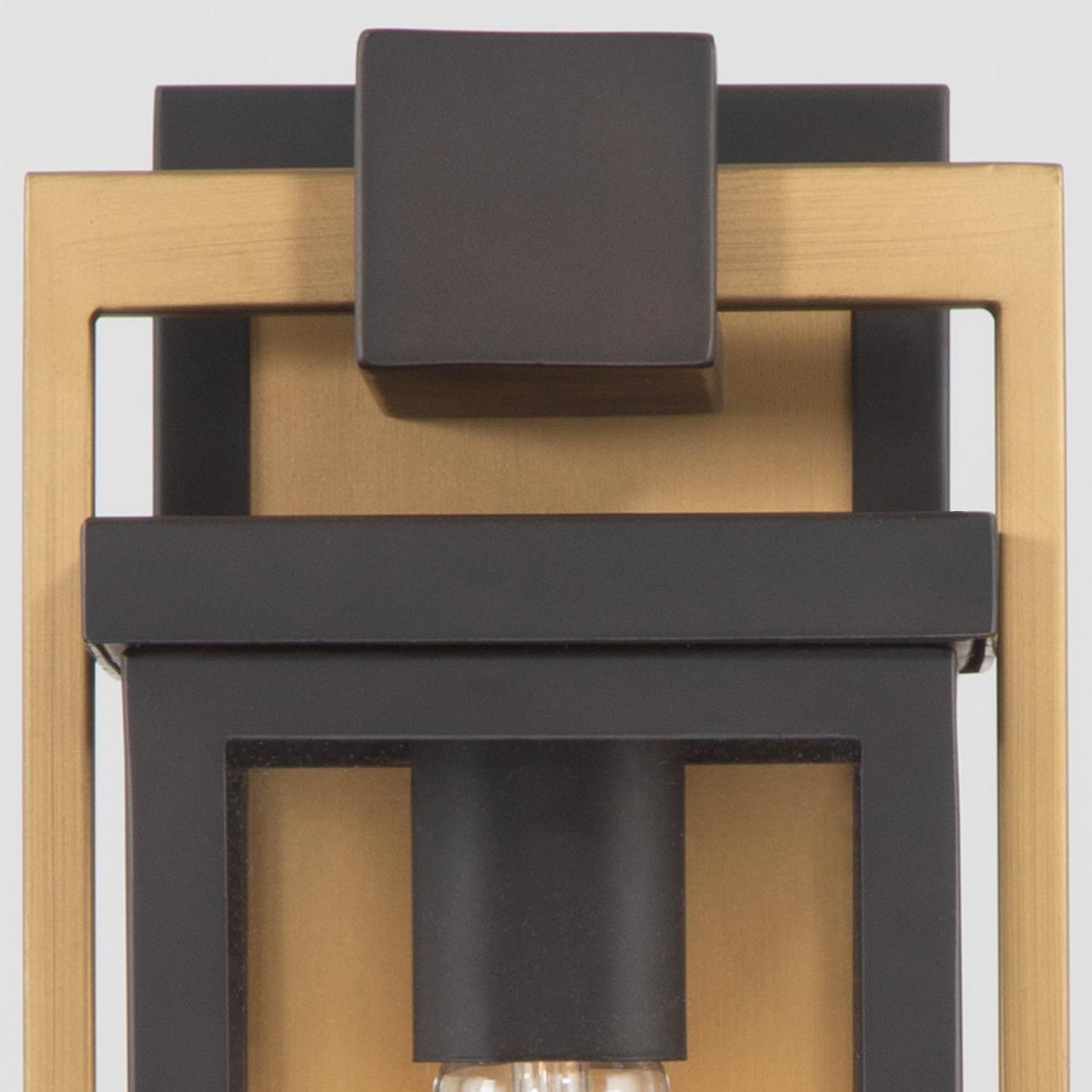 Crystorama Lendel 6'' Twilight Bronze + Textured Gold Outdoor Sconce