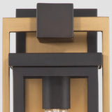 Crystorama Lendel 6'' Twilight Bronze + Textured Gold Outdoor Sconce