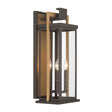 Crystorama Lendel 9.75'' Twilight Bronze + Textured Gold Outdoor Sconce