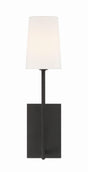 Crystorama Lena 4.5'' Black Forged Sconce