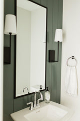 Crystorama Lena 4.5'' Black Forged Sconce