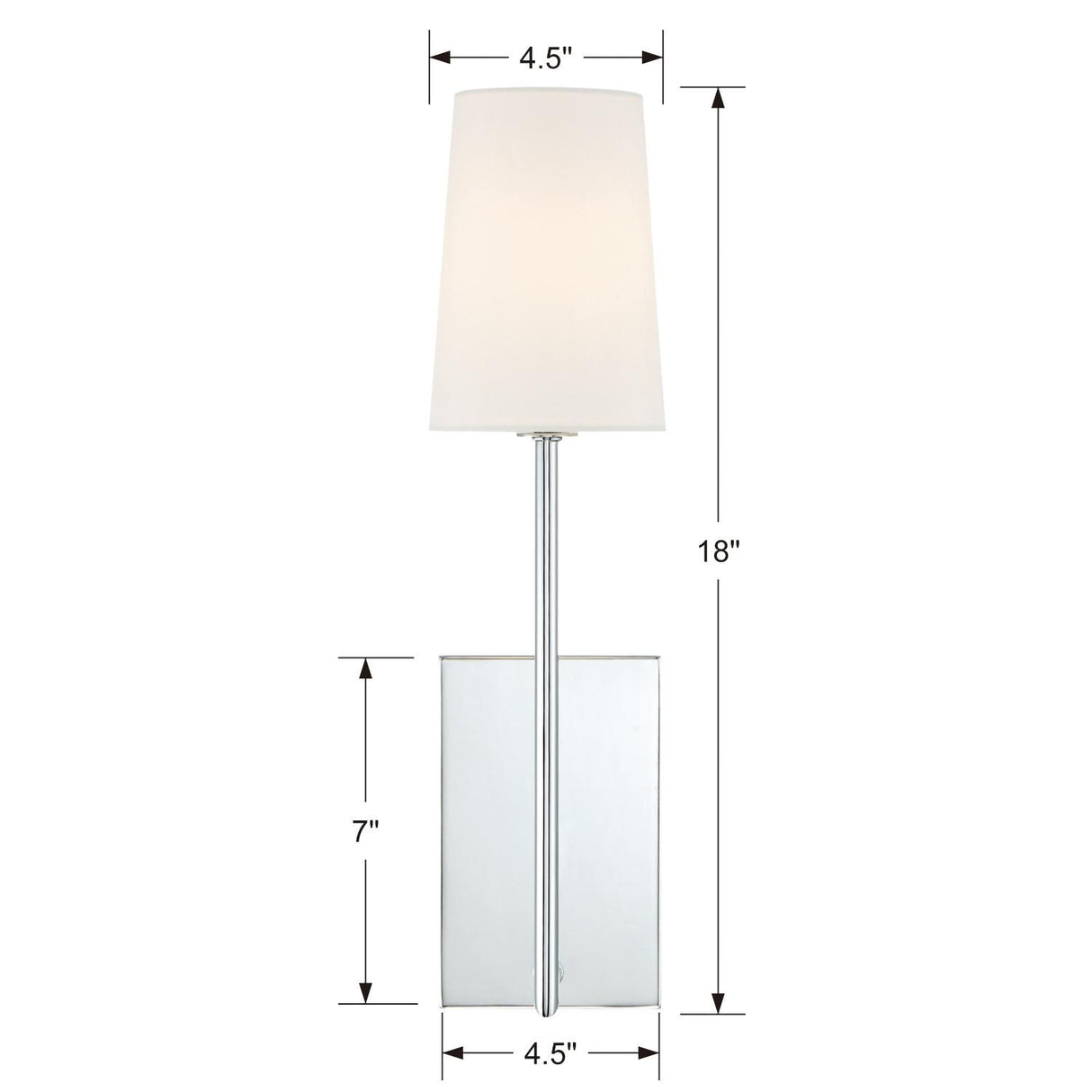 Crystorama Lena 4.5'' Polished Chrome Sconce