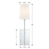 Crystorama Lena 4.5'' Polished Chrome Sconce