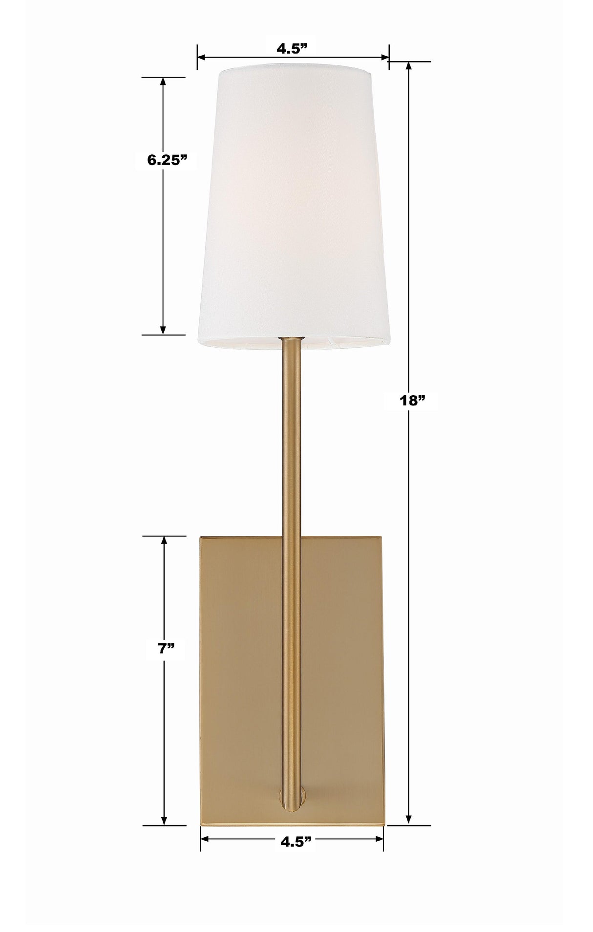 Crystorama Lena 4.5'' Vibrant Gold Sconce