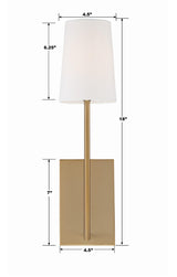 Crystorama Lena 4.5'' Vibrant Gold Sconce