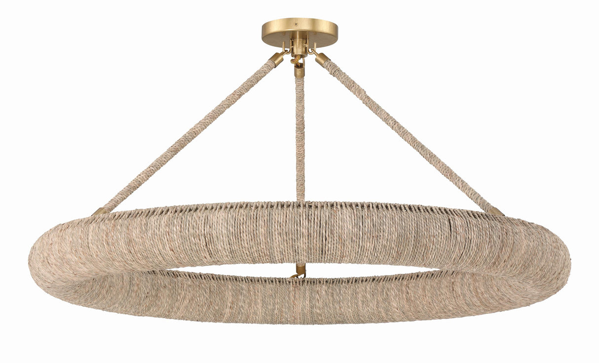 Crystorama Oakley 32'' Integrated LED Soft Gold Semi Flush Mount