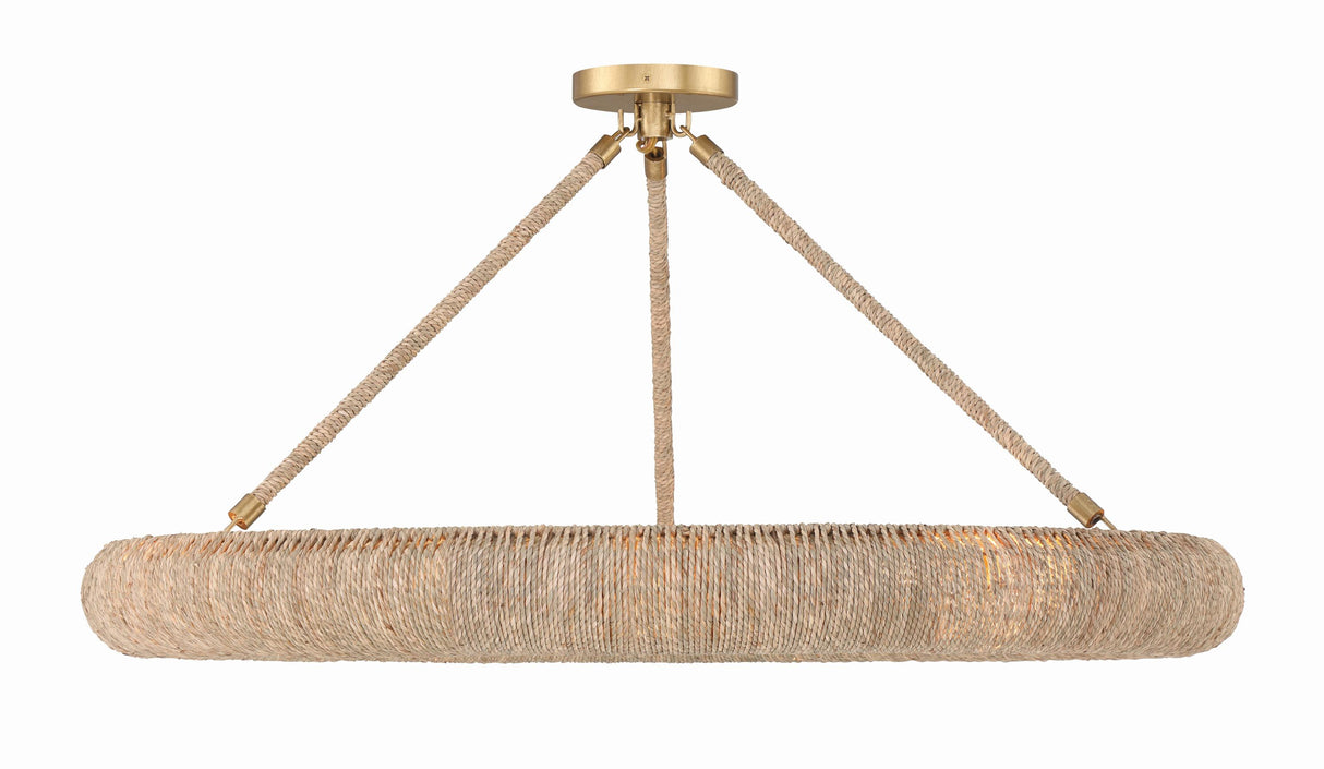 Crystorama Oakley 32'' Integrated LED Soft Gold Semi Flush Mount