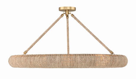 Crystorama Oakley 32'' Integrated LED Soft Gold Semi Flush Mount