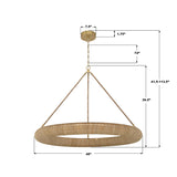 Crystorama Oakley 48'' Integrated LED Soft Gold Chandelier