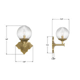 Crystorama Orly 7.5'' Aged Brass Sconce