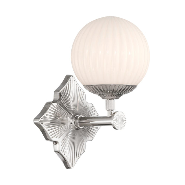 Crystorama Orly 7.5'' Polished Nickel Sconce