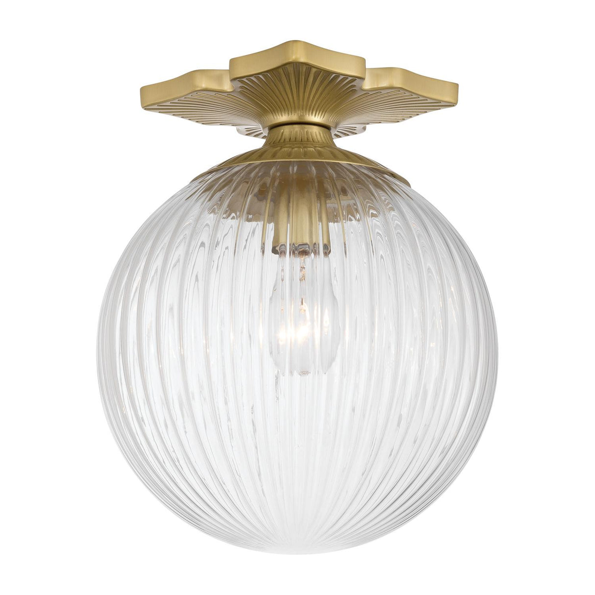 Crystorama Orly 10'' Aged Brass Semi Flush Mount