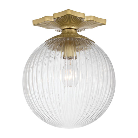 Crystorama Orly 10'' Aged Brass Semi Flush Mount