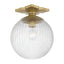 Crystorama Orly 10'' Aged Brass Semi Flush Mount