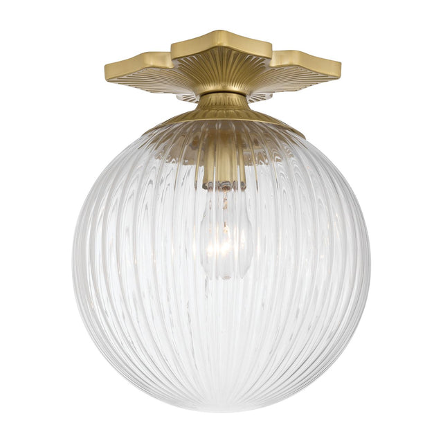Crystorama Orly 10'' Aged Brass Semi Flush Mount