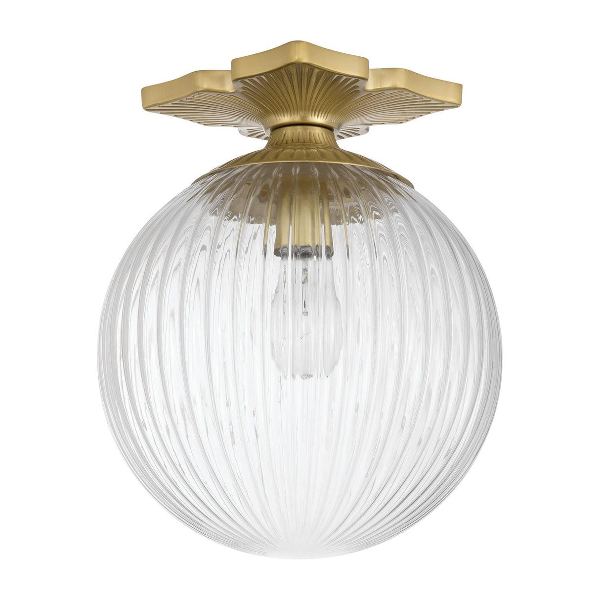 Crystorama Orly 10'' Aged Brass Semi Flush Mount