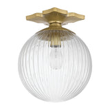 Crystorama Orly 10'' Aged Brass Semi Flush Mount