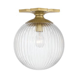 Crystorama Orly 10'' Aged Brass Semi Flush Mount