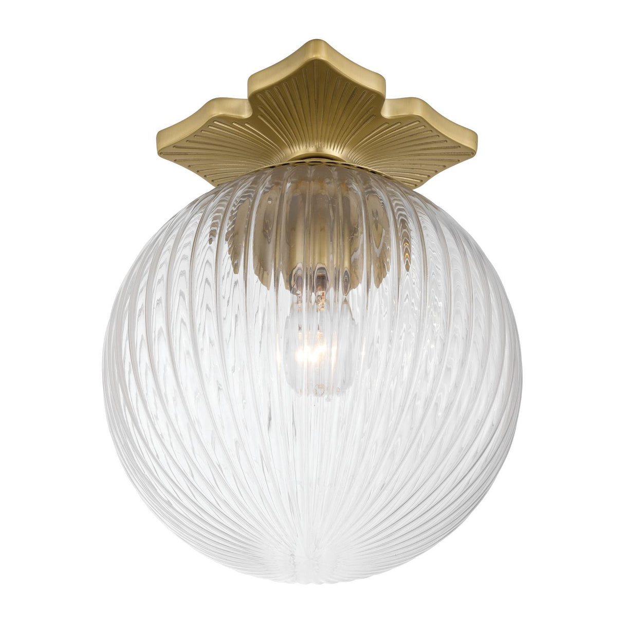 Crystorama Orly 10'' Aged Brass Semi Flush Mount